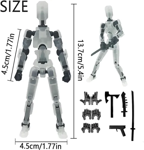 Miniatura 3 de Rugwun Figura de acción de Titan 13 2025, figuras de acción de robot movible multiarticuladas, figura de acción impresa en 3D, figura Nova 13, 13