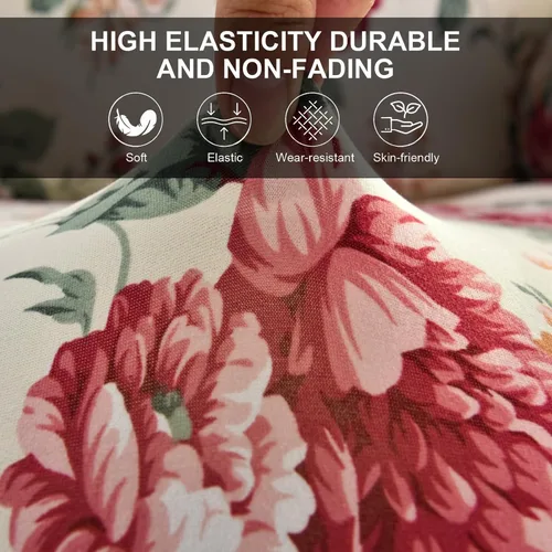 Miniatura 3 de KRFOONN Fundas elásticas para sillón reclinable con estampado, fundas para sillas reclinables de 4 piezas, fundas para sillón reclinable Lazy Boy