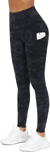 Miniatura 2 de The GYM People - Pantalones de yoga de cintura alta gruesos con bolsillos, control de abdomen, leggings de yoga para entrenamiento y correr