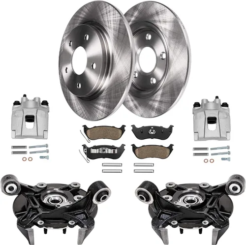 Miniatura 96 de Detroit Axle - Rotores de freno para Nissan NV2500 NV3500 NV1500 NV1500 2012-2021, repuesto de rotores de freno de disco: rotor delantero de 14.17