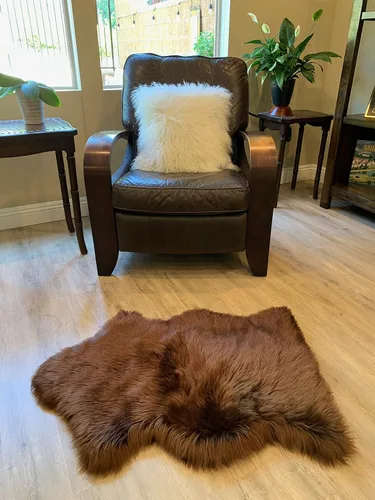 Miniatura 38 de LAMBZY Alfombra de pelo de oveja sintética, hipoalergénica, súper suave, sedosa para sala de estar, habitación de los niños, sofá