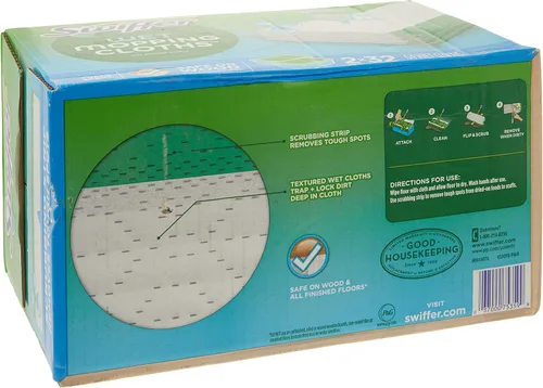 Miniatura 4 de Swiffer Sweeper Repuestos de Paños Húmedos para Trapear Aroma Ventana Abierta Fresca 32 Unidades Paquete de 2