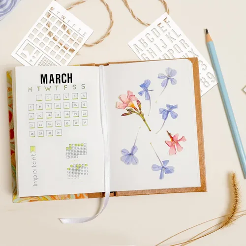 Miniatura 7 de 16 plantillas de diario para suministros de diarios con puntos, plantillas de Happy Planner para manualidades, plantillas de dibujo para diarios
