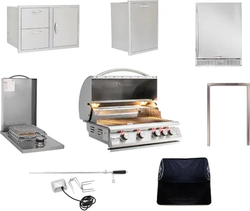 Miniatura 21 de Paquete de parrilla de gas Blaze BBQ para exterior de 32” LTE con parrilla de gas incorporada, parrilla de gas LTE, quemador de gas LTE, puerta