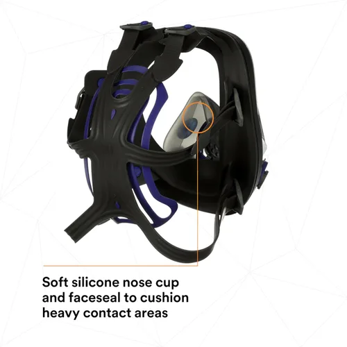 Miniatura 12 de Respirador reutilizable 3M Ultimate FX serie FF con máscara completa, protección respiratoria, M, Gris ahumado, 1