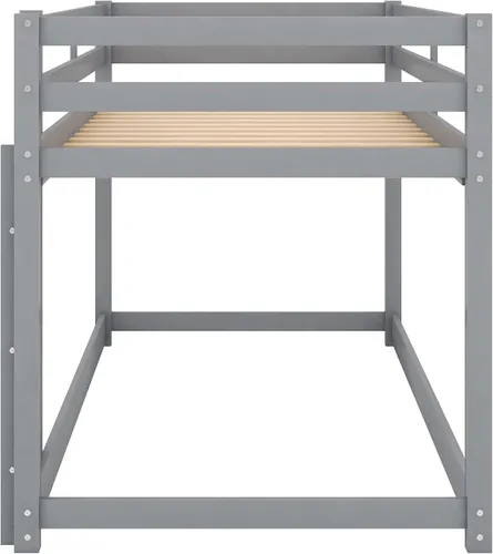 Miniatura 5 de Merax Litera individual sobre cama individual con escalera y barandillas de seguridad para adolescentes, niños o niñas, no necesita caja