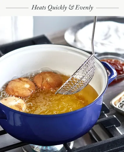 Miniatura 4 de Merten & Storck - Olla de horno holandés redondo de 7 cuartos de galón con tapa, olla holandesa de hierro esmaltado fabricada en Europa, apta
