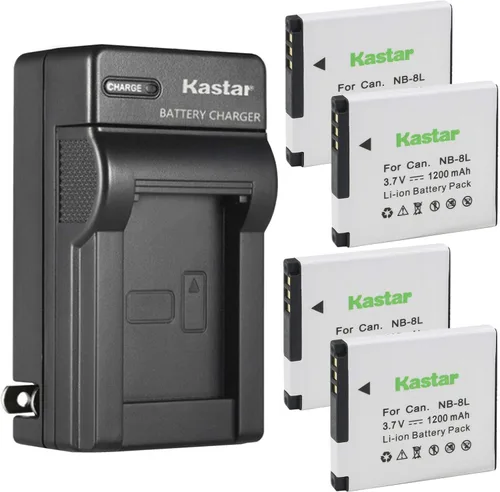 Miniatura 9 de Kastar Paquete de 1 batería y cargador de pared de CA de repuesto para Canon NB-8L NB8L, NB-8LH NB8LH, Canon CB-2LA, cargador CB-2LAE, Canon