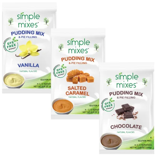 Miniatura 14 de Simple Mixes Mezcla Natural de Pudín Instantáneo y Relleno de Pastel, Aperitivo Saludable, Chocolate, Sin Gluten y Sin Colorantes, Sin Grasa ni