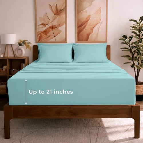 Miniatura 60 de Mellanni Juego de Sábanas Split King - Colección Icónica de 7 Piezas para Ropa de Cama, (Incluye 4 Fundas de Almohada), Bolsillo Profundo de 16 1394