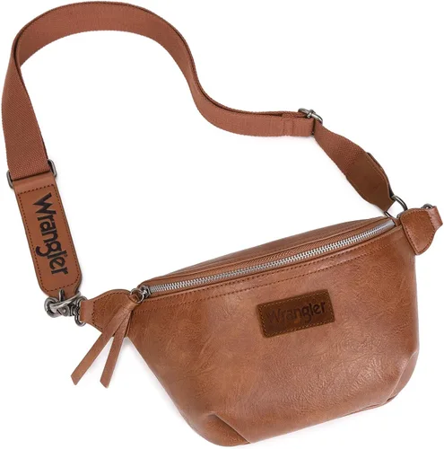Wrangler Vintage Sling Bag for Women Men Chest Bum Bag Ladies Waist Packs Crossbody Purse