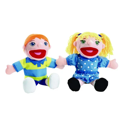 Miniatura 7 de Excellerations Marionetas multiculturales alrededor del mundo para niño y niña, 14 pulgadas de alto (6 marionetas de mano), para uso en el aula