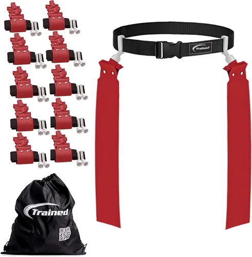 Miniatura 22 de Trained Cinturones de fútbol con bandera de hombre, juego de fútbol con bandera ajustable para equipos deportivos, entrenamiento y competencia