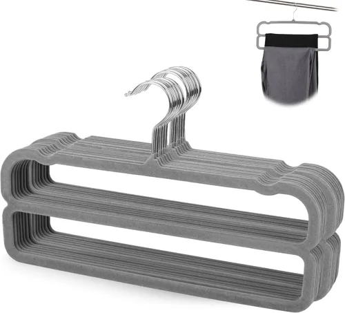 Miniatura 20 de VSV stoage Perchas transparentes de 16 pulgadas, paquete de 40 perchas de plástico para armario de adultos, perchas delgadas brillantes con gancho
