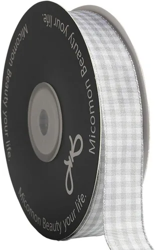 Miniatura 55 de Cinta de cuadros a cuadros vichy marrón 25 yardas cada rollo 100% poliéster (1 pulgada, marrón)