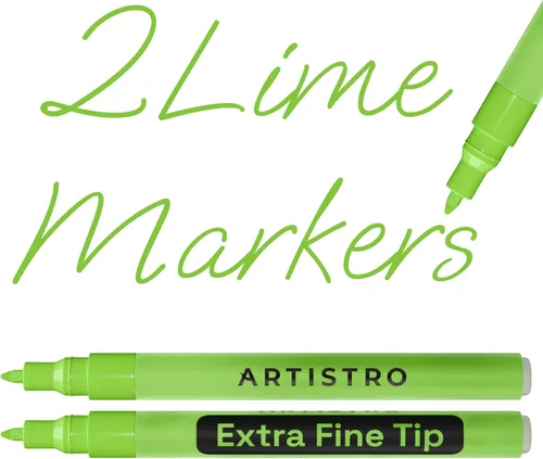 Miniatura 35 de Artistro 2 marcadores de pintura acrílica negros - 3mm marcadores de punta media - Perfectos para manualidades, proyectos de arte y más