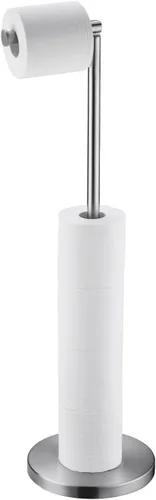 Miniatura 13 de BAGNOLUX Soporte de papel higiénico de baño con reserva, pedestal resistente de acero inoxidable SUS304 para rollo de papel higiénico a prueba