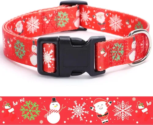 Miniatura 11 de Collar reflectante para perros con hebilla ajustable de nailon de seguridad para perros pequeños, medianos y grandes, azul M Azul-cielo