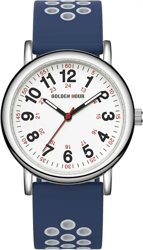 Miniatura 2 de GOLDEN HOUR Reloj de enfermera impermeable para profesionales médicos, estudiantes, mujeres y hombres, esfera luminosa de fácil lectura, 24 horas