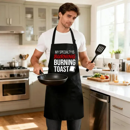 Miniatura 2 de Delantales divertidos para hombres y mujeres, perfectos para cocina, barbacoa, hornear, esposa, marido, regalo de cumpleaños para papá