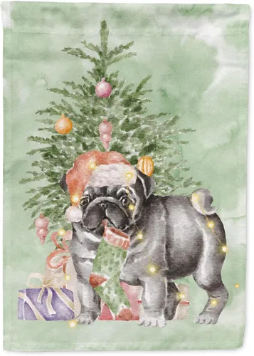 Miniatura 11 de Caroline's Treasures CK8213GF Bulldog Inglés #2 Regalos de Navidad y árbol de jardín Bandera de buzón Bandera decorativa para patio exterior, patio