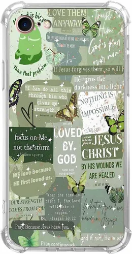 Miniatura 66 de Funda para Celular con Versículos de la Biblia, Colocación de Citas Cristianas de Jesús, Diseño Collage, Funda Protectora Suave de TPU de Moda