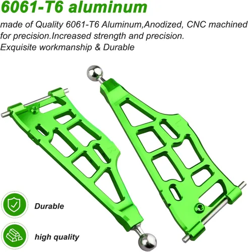 Miniatura 2 de Brazos de suspensión inferiores delanteros de aluminio para Arrma 1/8 Kraton/Outcast/Notorious/Talion 6S BLX, piezas de actualización, reemplaza