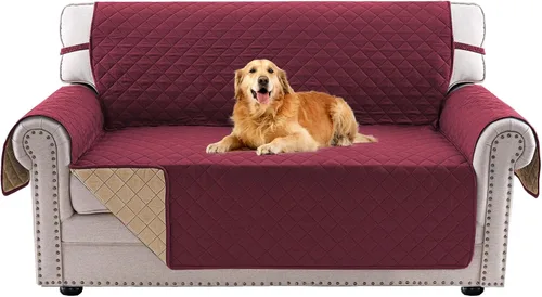 Miniatura 22 de PrinceDeco Funda de sofá para perros, lavable y reversible, apta para mascotas, resistente al agua, protector de muebles con correas elásticas
