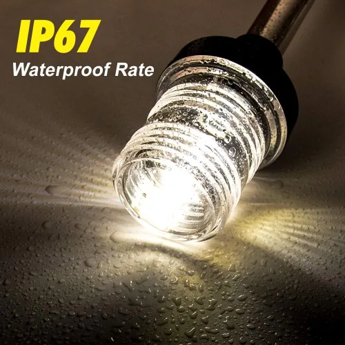 Miniatura 3 de Luz LED blanca plegable para popa de lancha, anclaje, para pontón y lancha de pesca (12 pulgadas)