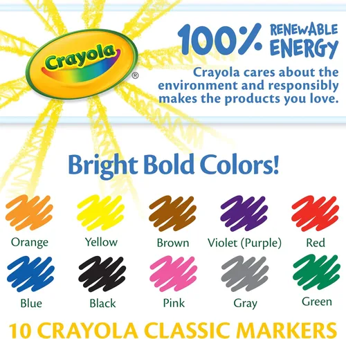 Miniatura 7 de Marcadores de línea fina Crayola, paquete de 200 unidades, marcadores a granel para niños para preescolar, jardín de infantes, aulas de primaria