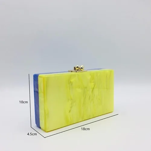 Miniatura 2 de CZDYUF - Bolso de noche de acrílico con cadena mixta de perlas, bolso de mano para boda, fiesta