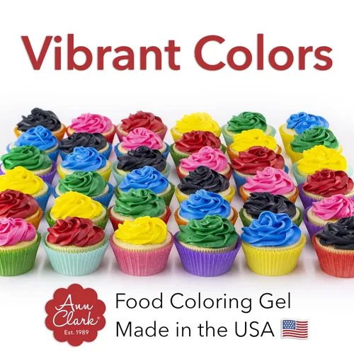 Miniatura 9 de Ann Clark - Gel colorante para alimentos de grado profesional fabricado en Estados Unidos, paquete de 6