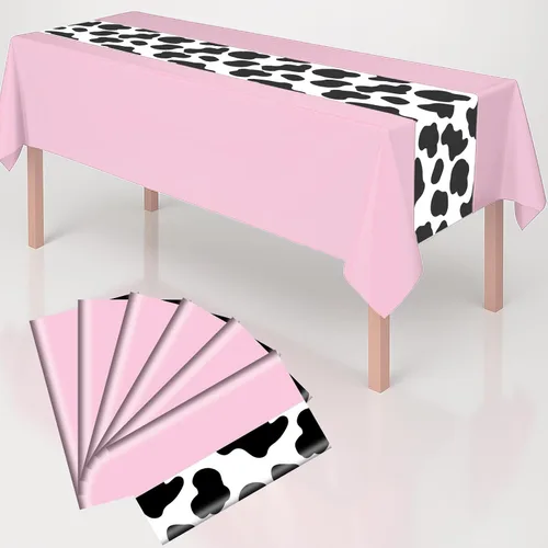 Miniatura 11 de Mantel rectangular de 3 piezas para decoración de fiestas de cumpleaños, mantel de plástico de 108 x 54 pulgadas, desechable, suministros