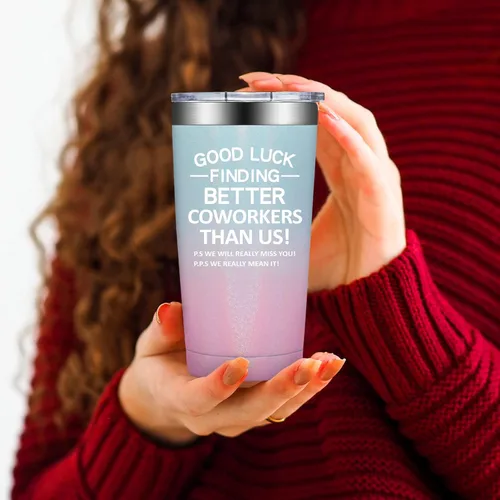 Miniatura 6 de Grifarny Regalos de despedida para mujeres – Vaso de despedida para compañeros de trabajo – Vaso de buena suerte para encontrar mejores compañeros