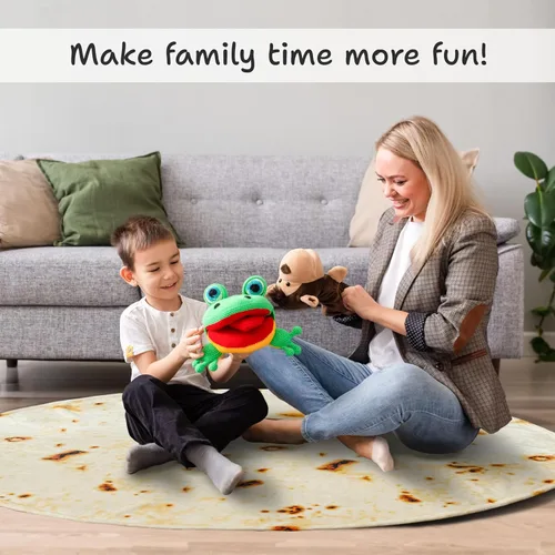 Miniatura 2 de PAVILIA Manta de tortilla de burrito, manta de doble cara de harina de tacos para niños, niñas, adolescentes, manta de comida realista, divertido