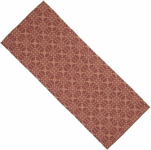 Miniatura 3 de Home Collection by Raghu Marshfield - Camino de mesa jacquard rojo y bronceado, 14 x 36 pulgadas