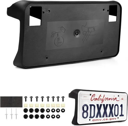Miniatura 13 de Ajuste personalizado para soporte de placa de matrícula Ford F-150 2008 2007 2006 Marco de placa de matrícula frontal negro Accesorios de automóvil
