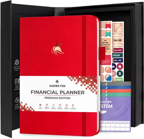 Miniatura 55 de Clever Fox Planificador de presupuesto edición premium, cuaderno de seguimiento de gastos + 5 sobres de efectivo, organizador de presupuesto; libro
