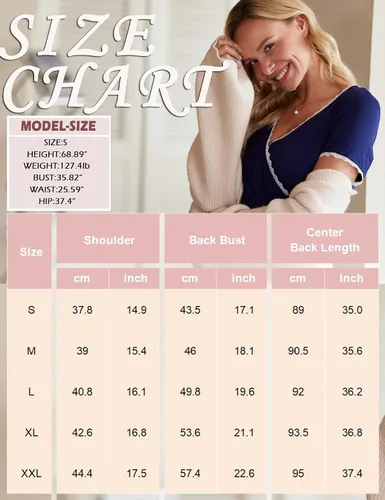 Miniatura 6 de Ekouaer - Camisón de dormir de manga corta 3 en 1 para mujer, plisado, para lactancia, parto y maternidad, tallas S-XXL