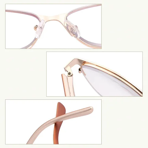 Miniatura 7 de Gafas de lectura progresivas multifocal, con bisagra de resorte, bloqueo de luz azul, multifocal, sin línea, para mujeres y hombres
