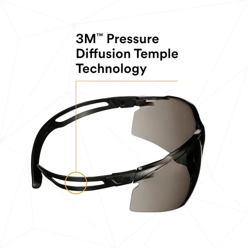 Miniatura 4 de 3M Gafas de seguridad, SecureFit Serie 500, paquete de 20, ANSI Z87 con clasificación de impacto, patillas de trinquete ajustables, gafas