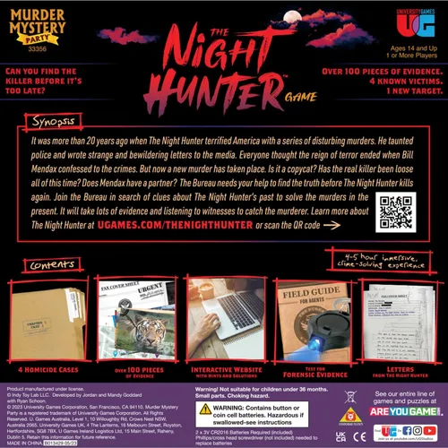 Miniatura 4 de Murder Mystery Party The Night Hunter, ¿Puedes atrapar al asesino antes de que sea demasiado tarde? Murder Mystery Party Game, para mayores de 14