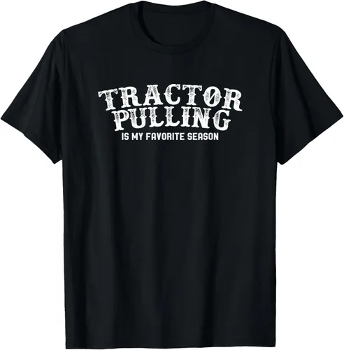 Camiseta vintage de la temporada favorita de Tractor Pulling, Negro, S