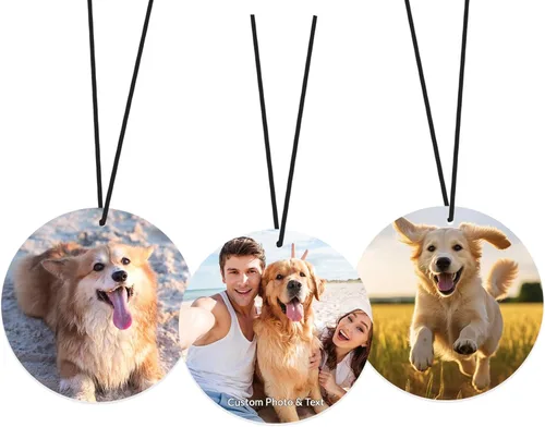 Miniatura 11 de Ambientador de aire personalizado con foto para automóvil, ambientador de doble cara personalizado para automóvil, ambientador de olor con texto