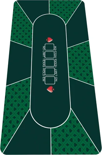 nuveti Tapete de póquer Texas Hold'em de 70 x 35 pulgadas, portátil, de goma, impermeable, con reducción de ruido, para cualquier juego de mesa