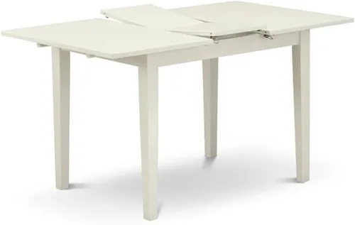 Miniatura 6 de East West Furniture NFT-LWH-T Norfolk - Mesa de comedor rectangular con hojas de mariposa, 32 x 54 pulgadas, color blanco lino