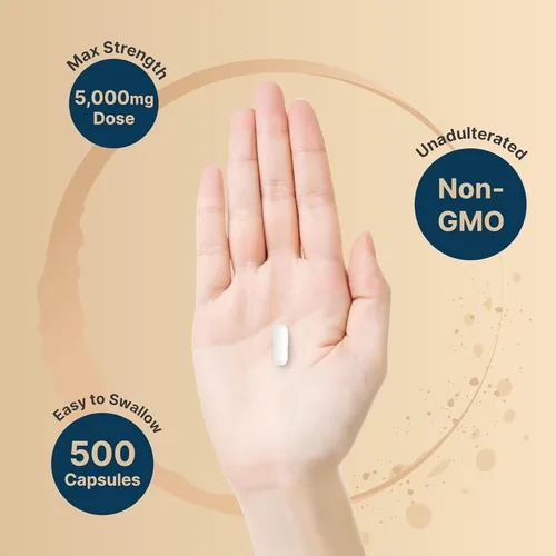 Miniatura 7 de NatureBell Cápsulas de monohidrato de creatina de 5,000 mg por porción, 500 unidades Píldoras de creatina micronizadas y sin sabor Soporte