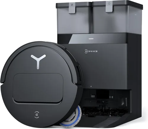 Miniatura 10 de ECOVACS DEEBOT T50 PRO Omni Robot Aspirador y trapeador, 3.19 pulgadas ultradelgado, succión de 15,000 Pa, ZeroTangle 2.0, limpieza de bordes Blanco