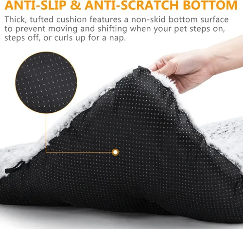Miniatura 4 de Almohadilla lavable antideslizante para cama de perro y jaula para perros y gatos grandes (36 pulgadas)