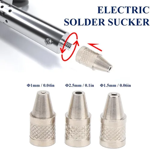Miniatura 3 de Soldador eléctrico - Bomba desoldadora automática de 30 W con succión al vacío, 3 boquillas (0.049 pulgadas, 0.069 pulgadas, 0.079 pulgadas)